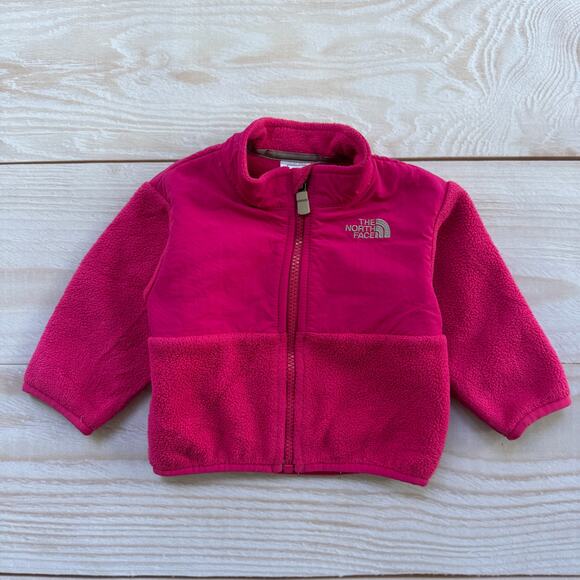 The North Face Denali Fleece Infant Baby 3-6M Polartec Full Zip Jacket Pink - Picture 1 of 5